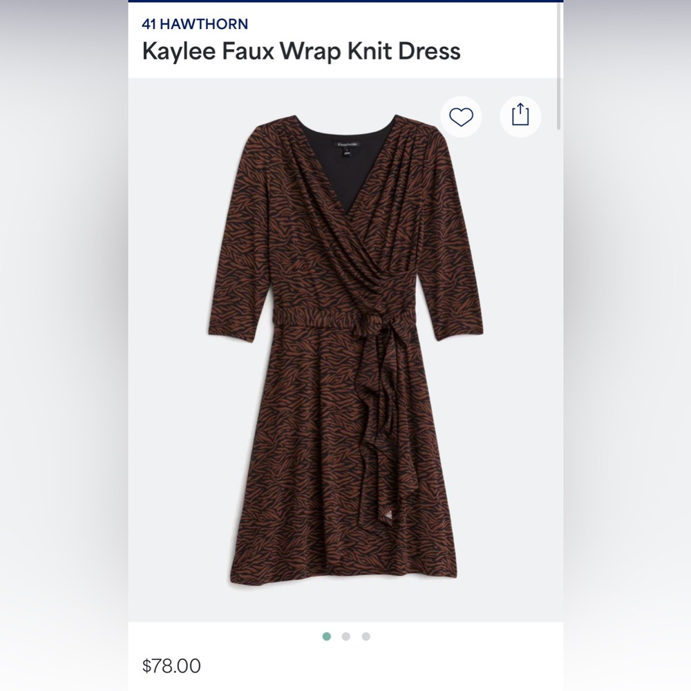 Kaylee Faux Wrap Knit Dress